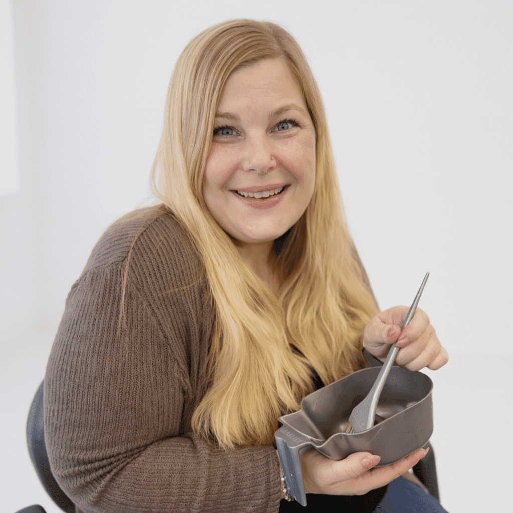 Portrait of Jessica, a professional stylist at LookAfter Hair, showcasing their expertise and style.